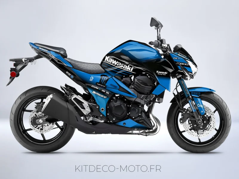 kit déco kawasaki z800 monster bleu