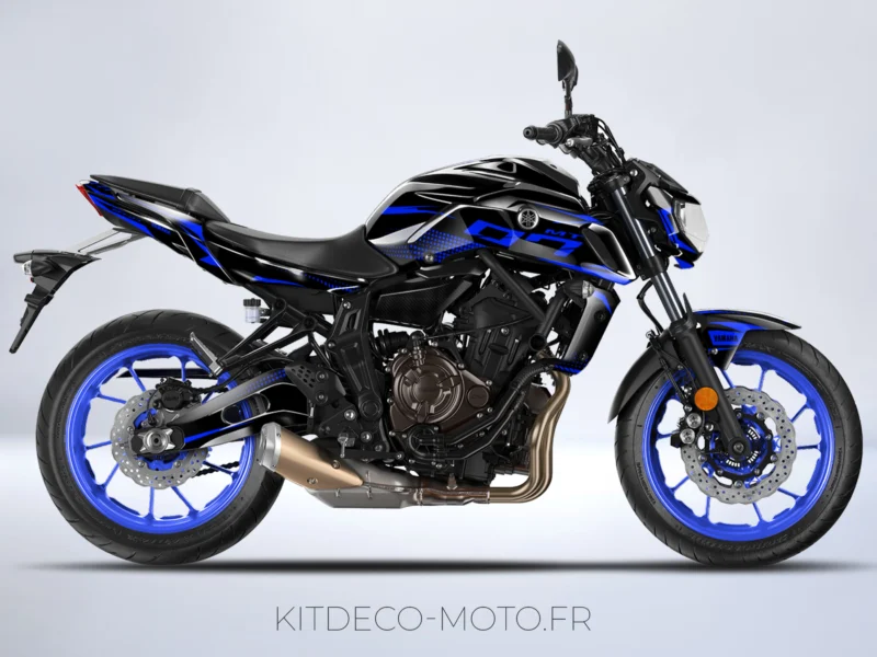 kit déco yamaha mt 07 race bleu