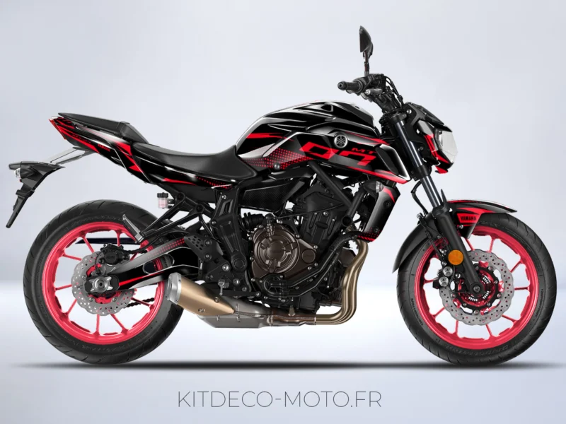 kit déco yamaha mt 07 race rouge