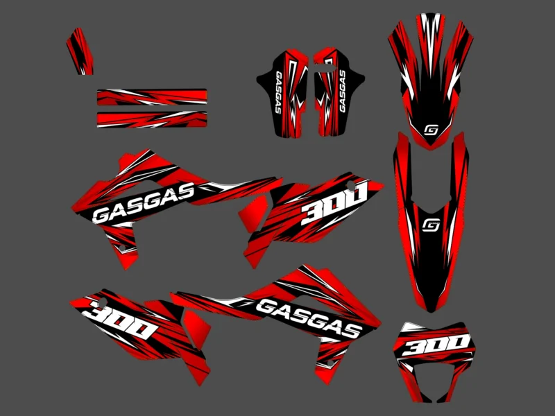 kit déco gasgas ec (2012 2017) candy rouge