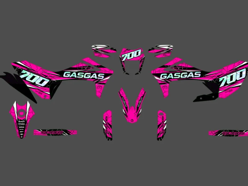 kit déco gasgas 700 sm / es eclair rose