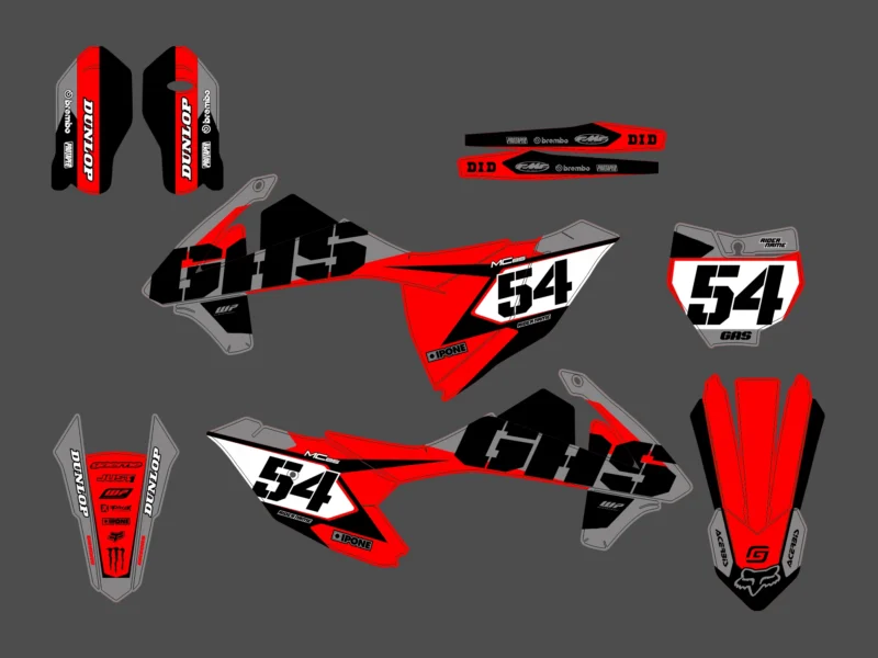 kit déco gasgas 85 mc poly rouge