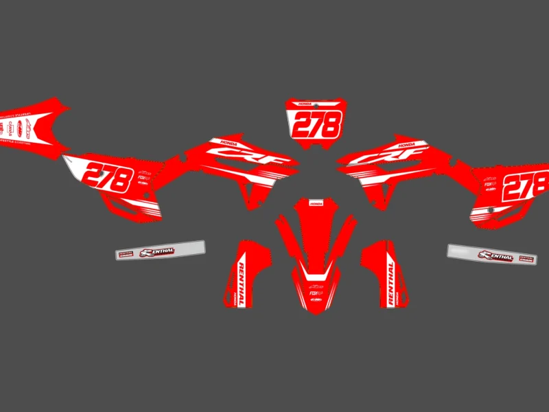 kit déco honda 450 crf (2021 2024) full rouge