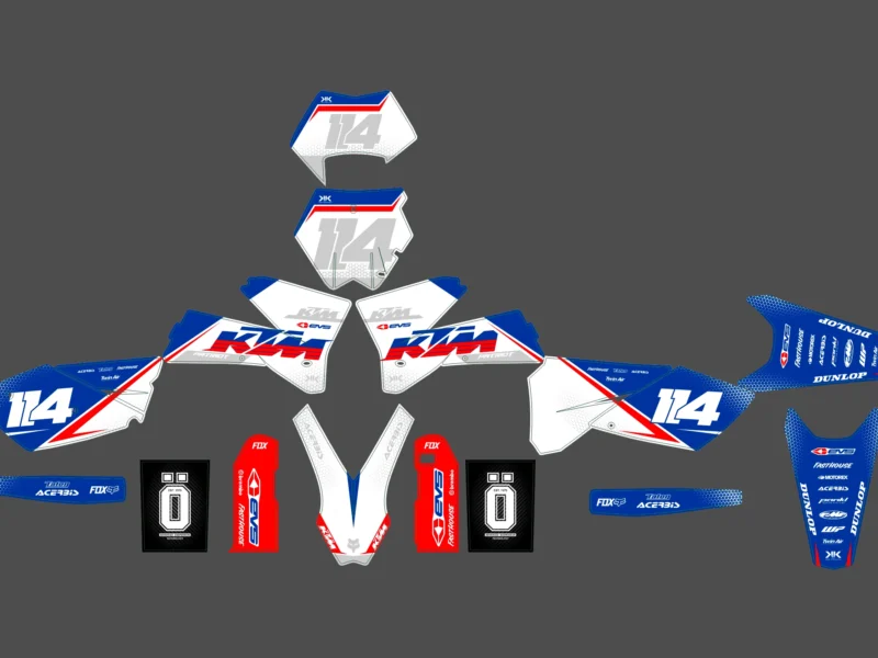 kit déco ktm exc / exc f (2004 2007) bi color