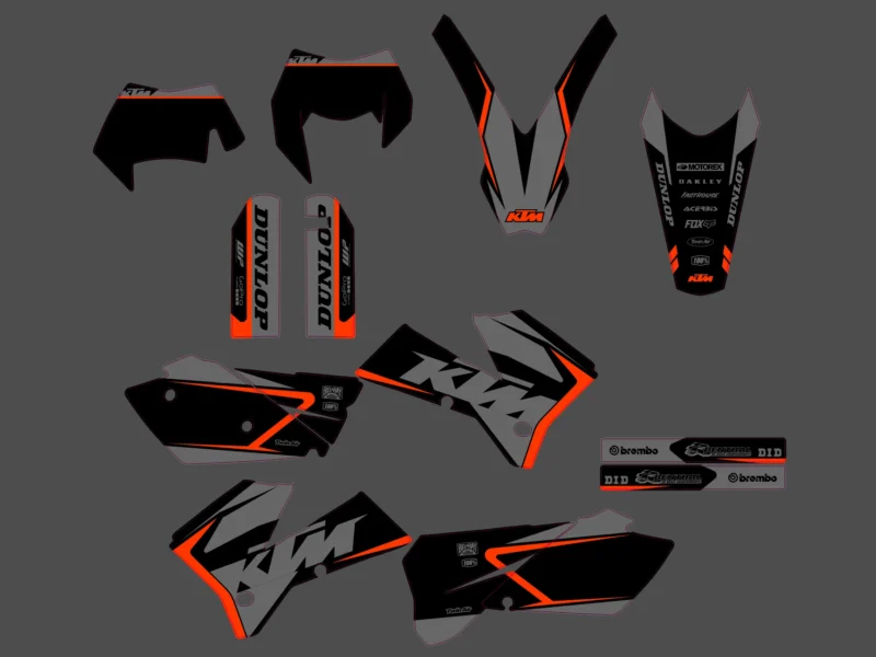 kit déco ktm exc / exc f (2004 2007) factory