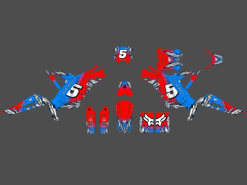 kit déco sur ron light bee factory rouge