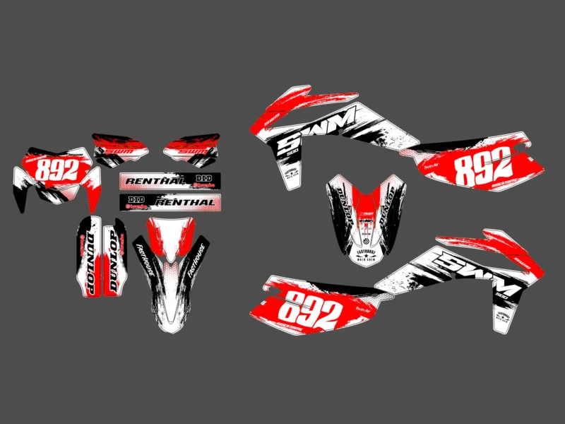 kit déco swm 125 / 300 / 500 (2019 2022) race rouge