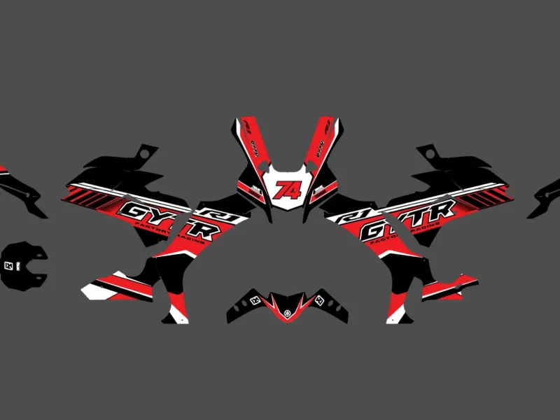 kit déco yamaha r1 loop rouge